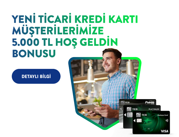 İlk Kez TEB Bonus Business Kart Başvuruna 5.000 TL Bonus!