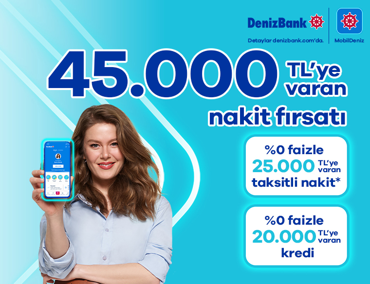 %0 Faizli 20.000 TL'ye Varan Kredi ve 25.000 TL Nakit Avans!