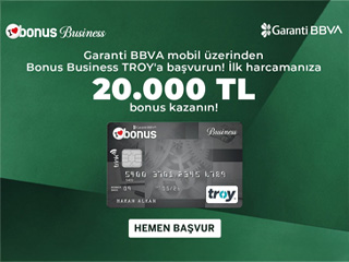 Bonus Business TROY'a Başvurun, 20.000 TL'ye Varan Bonus Kazanın!