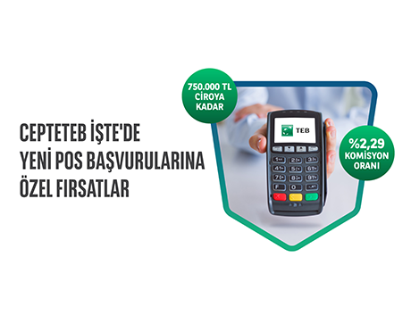 Yeni Pos Başvurularınıza Özel %2,29 Komisyon Oranı!