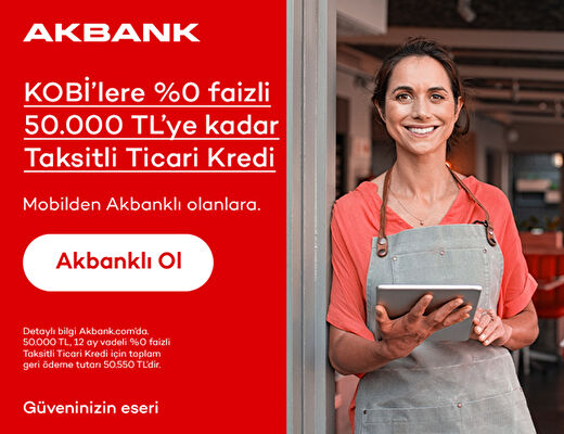 İlk kez Akbanklı olacak KOBİ’lere özel 0 faizli kredi