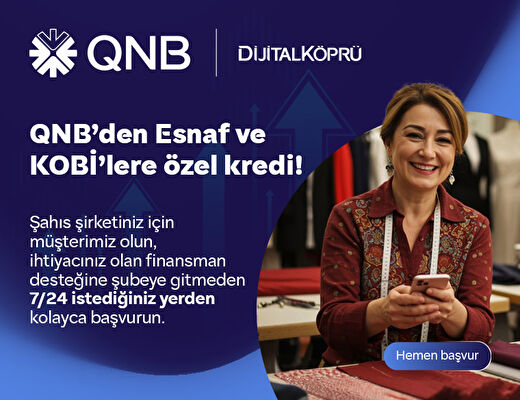 QNB'den Esnaf ve KOBİ'lere özel kredi!