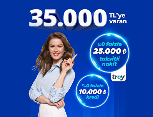 %0 Faizli 10.000 TL'ye Varan Kredi ve 25.000 TL Nakit Avans!