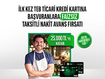Faizsiz 25.000 TL Taksitli Nakit Avans Fırsatı!