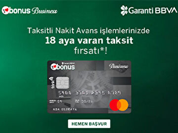 Taksitli Nakit Avans İşlemlerinizde 18 Aya Varan Taksit Fırsatı!